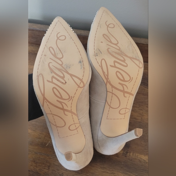 Fergie Rhinestone Suede Heels - Picture 9 of 10